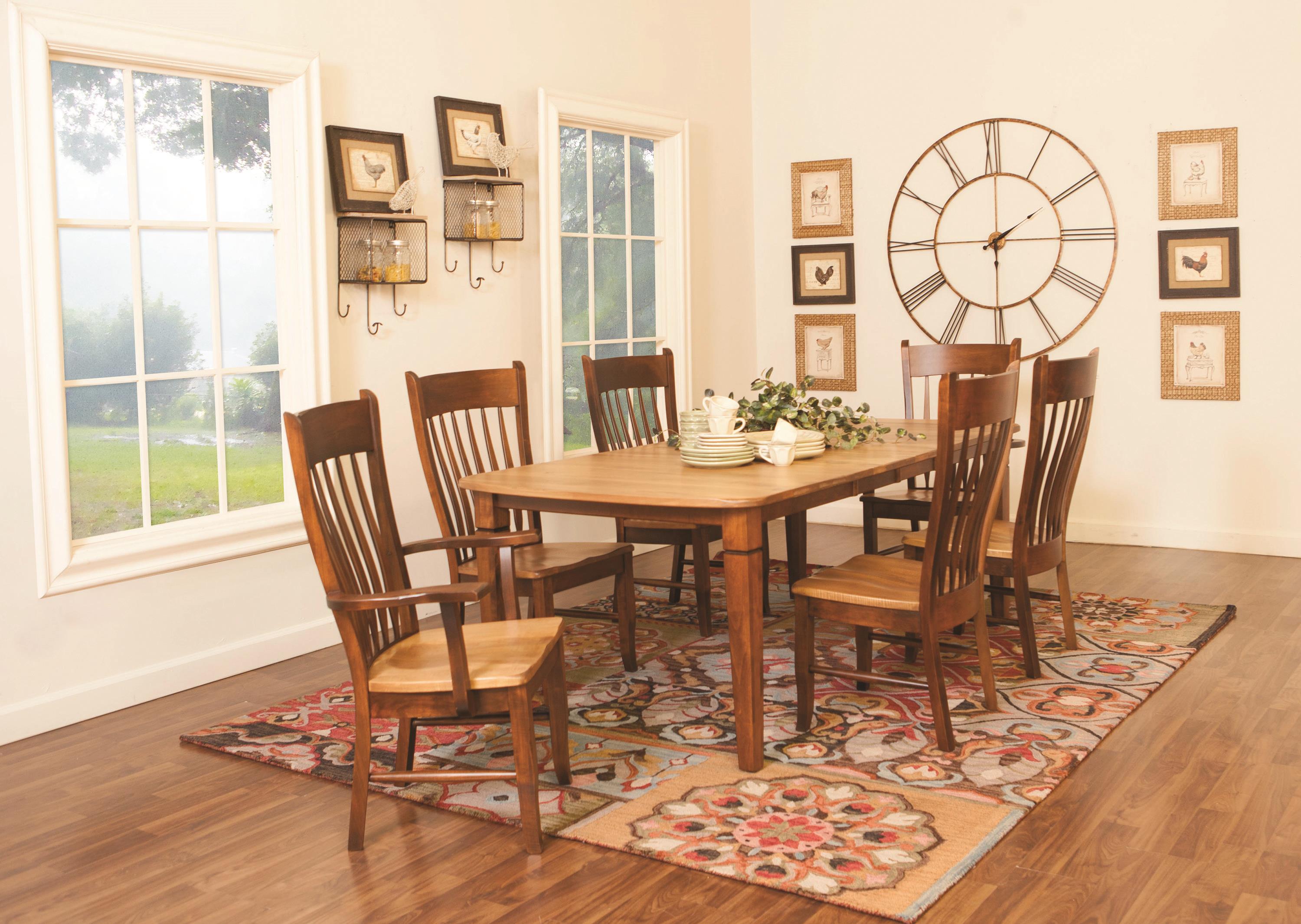 Daniel's Amish Tables 42602B+T Distressed Rectangular Dining Table